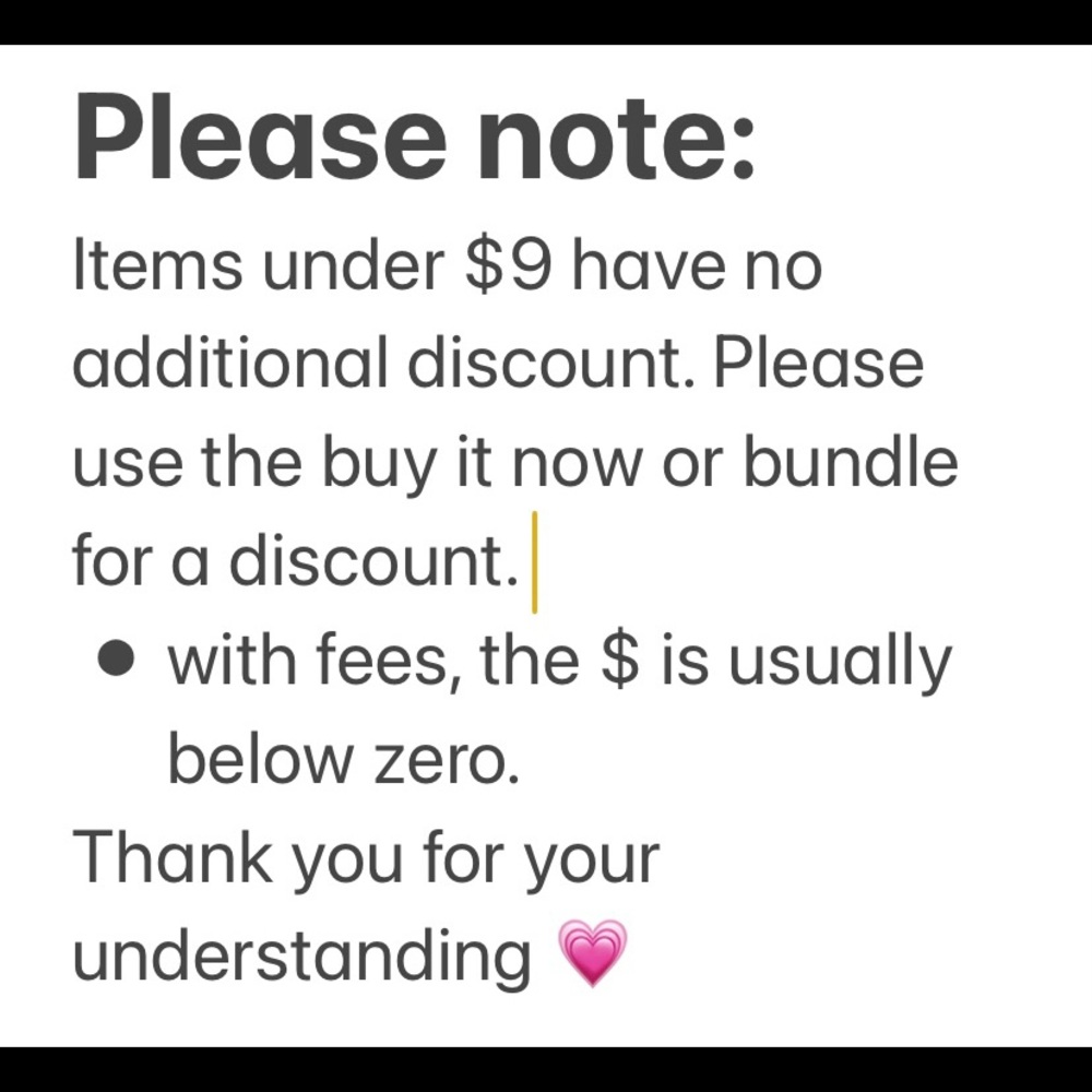 Please mind the price of items 😉